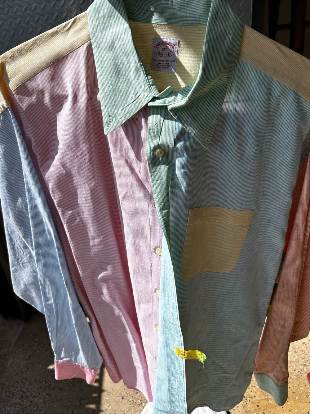 Brooks Brothers Pastel Multicolor Striped Button-Down Shirt